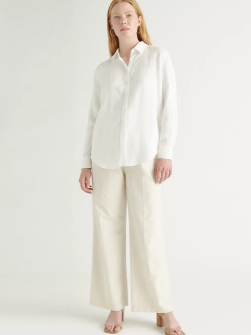 QUINCE 100% EUROPEAN LINEN LONG-SLEEVE SHIRT - Picture 1 of 5